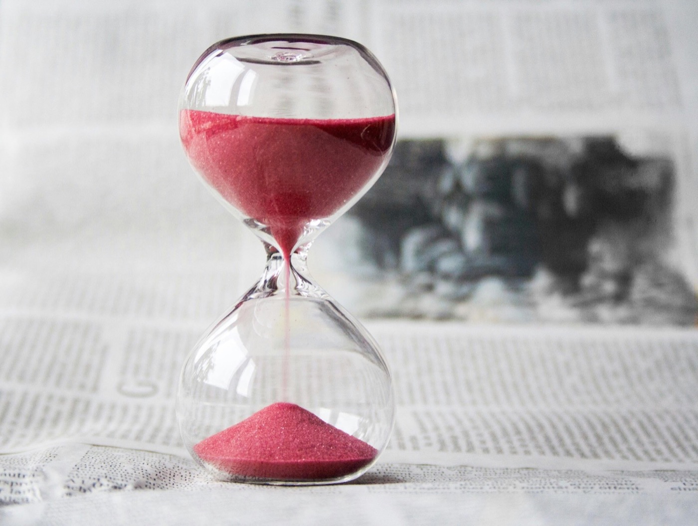 Hourglass representing website loading time and performance